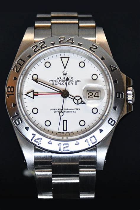 rolex explorer 2 16570 quadrante bianco indici|Rolex Explorer II 16570 white UNumber USED mens .